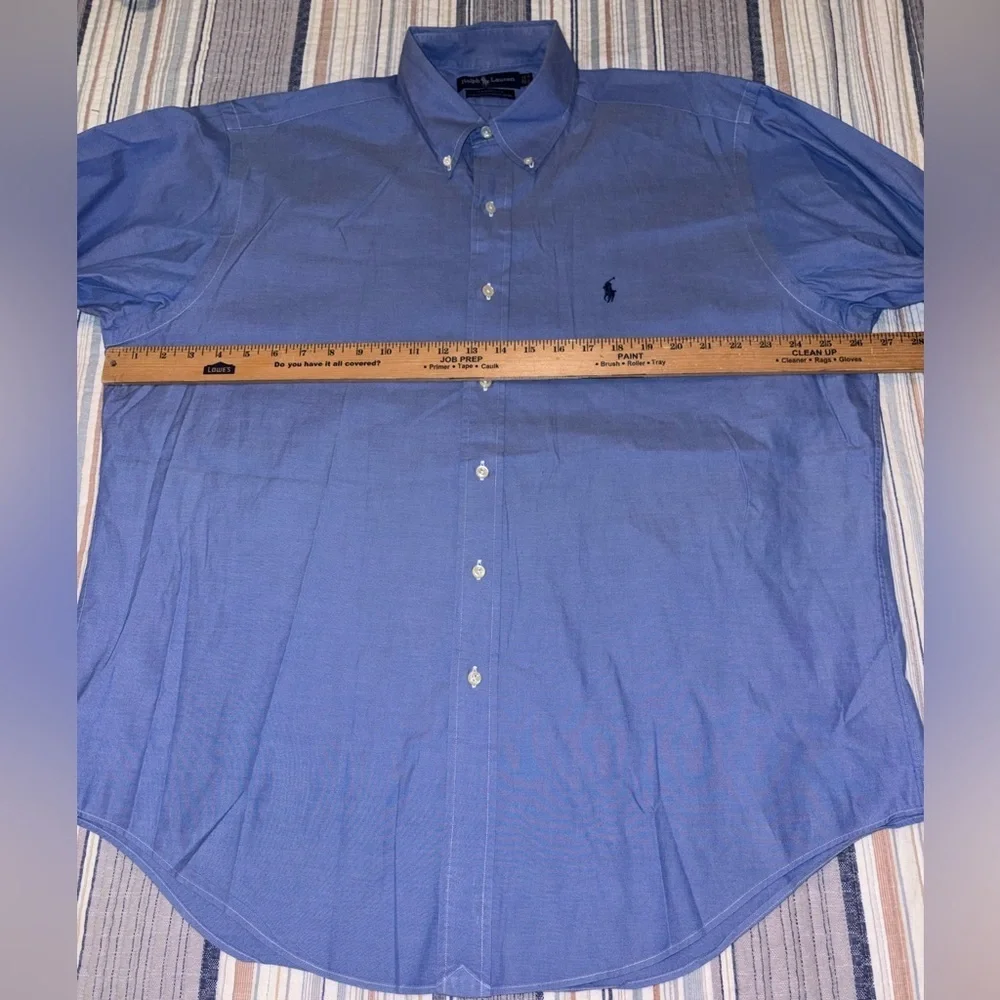 Men’s Ralph Lauren polo shirt 100%cotton pinpoint Oxford size 16 1/2–34 like new
